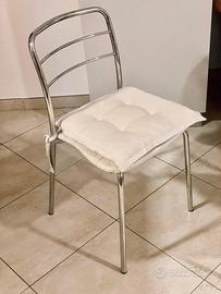 Set 4 Sedie Metallo Cromato