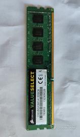 RAM 8GB DDR3 1333MHz Corsair ValueSelect – Usata

