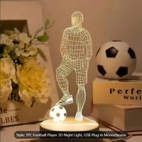 Lampada 3D da Notte “Calciatore” USB – Luce Decora