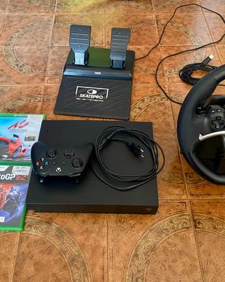 Xbox One x+volante+giochi