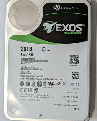 HD Seagate Exos X20 20TB SATA