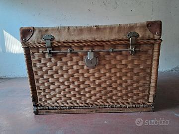 Baule contenitore in vimini