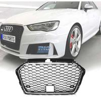 GRIGLIA PER AUDI A3 8V 16-19 LOOK RS3 NERO CROMATO