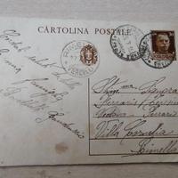 Cartolina 1935 RIVE per RIMELLA (VC) - 30c "Imperi