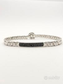 Bracciale oro 18KT con diamanti neri BARAKA'