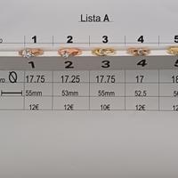 Anelli placcati oro giallo oro rosso (lista A)