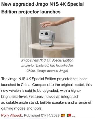 JMGO N1S 4k special edition 2026