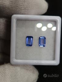 tanzaniti naturali coppia identica alta qualità