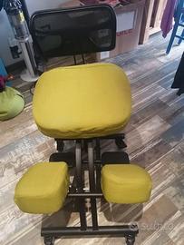 Sedia ergonomica con ginocchiera per schiena