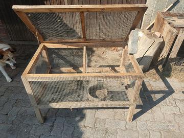 Gabbia legno galline e polli