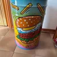 Sgabello vintage latta
