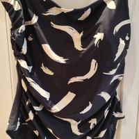 costume intero nero bianco donna