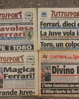 Quotidiani Schumacher Irvine FERRARI F1