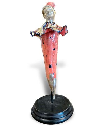 Scultura di pulcinella in Porcellana Artigianale