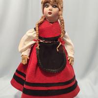 BAMBOLA CON ABITO IN PANNO LENCI ANNI 20/30 VINTAG