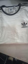maglia a maniche corte adidas bianca