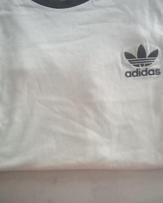 maglia a maniche corte adidas bianca
