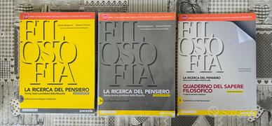 Libri filosofia Abbagnano Fornero 3A, 3B,+quaderno
