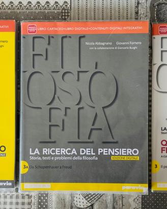 Libri filosofia Abbagnano Fornero 3A, 3B,+quaderno