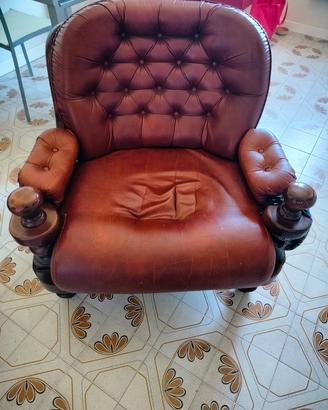 poltrone in pelle vintage