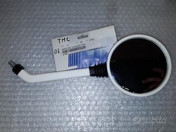 SPECCHIO SPECCHIETTO MOTO FILETTO 10mm BIANCO