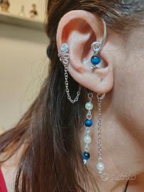 Ear cuff che circonda orecchio, pendenti, handmade