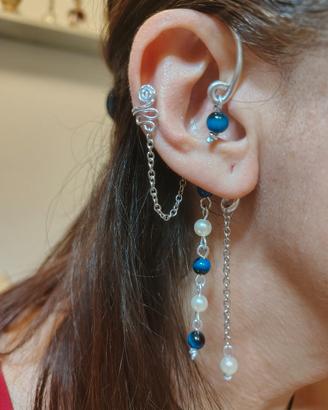 Ear cuff che circonda orecchio, pendenti, handmade