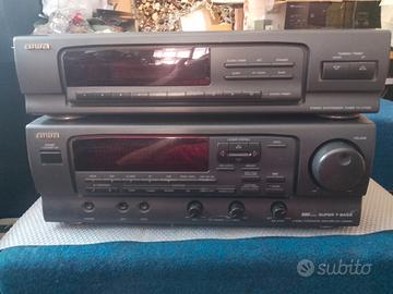 amplificatore aiwa mxz3000 e tuner aiwa tux2700