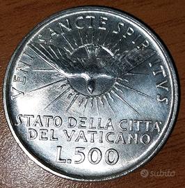 MONETA DA LIRE 500 1958