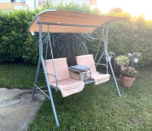 Dondolo da giardino, nuovo, 2 posti, beige