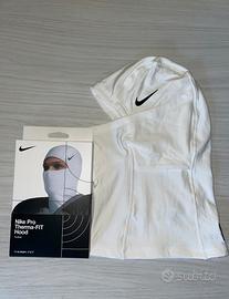 nike pro therma fit hood balaclava bianco