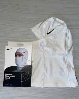 nike pro therma fit hood balaclava bianco