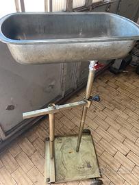 Carrello raccogli-olio in acciaio inox