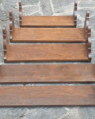 Antiche Mensole da Parete in Legno Vintage