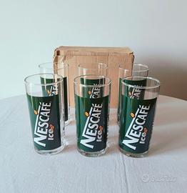 Nescafé Ice set 6 bicchieri vintage con scatola