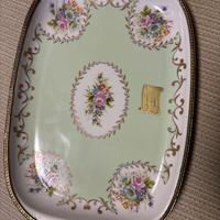 Vassoio decorato a mano Limoges france porcellana