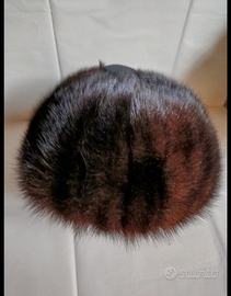 Cappello donna pelliccia visone perfetto anni 70