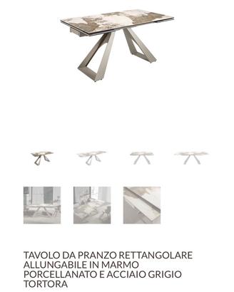 Tavolo in marmo porcellanato