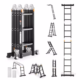 Scala a Pioli Estensibile Pieghevole e Multiuso