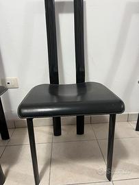 4 SEDIE DEL DESIGNER ANTONELLO MOSCA ANNI 80