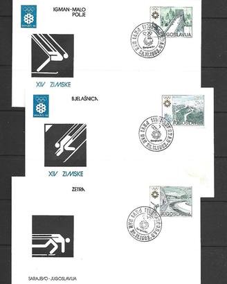 8 FDC Olimpiadi invernali Sarajevo ‘84
