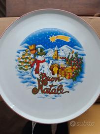 Piatto in ceramica porta torta natalizio