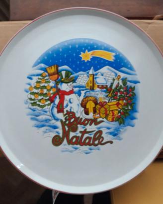 Piatto in ceramica porta torta natalizio