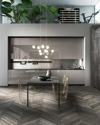 CUCINA LINEARE DA 330 CM CON GOLA 🏭 DA PRODUTTORE