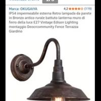 Lampada da parete x esterno