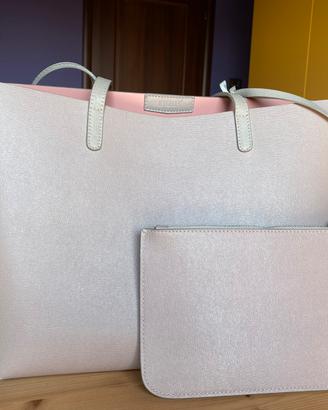 Borsa in pelle tortora chiaro Rebelle