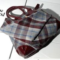 Borsa Vivienne Westwood a quadri bordeaux