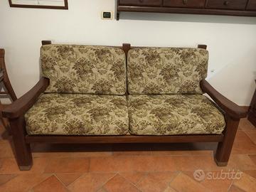 Divano 3 posti in legno