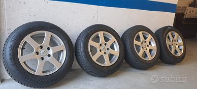 4 gomme invernali Hankook 195/65 R15 + cerchi AUDI