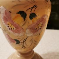 Base lampada/Vaso d'epoca in Vetro Opalino/Alabast